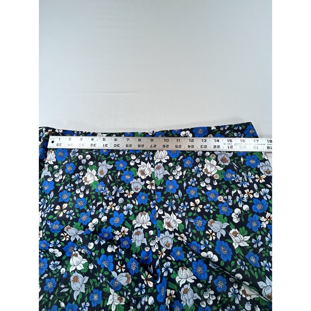 TORY BURCH SPORT Tech Twill Golf Skort L Women Blue Floral Active Tennis Pockets - Picture 5 of 9